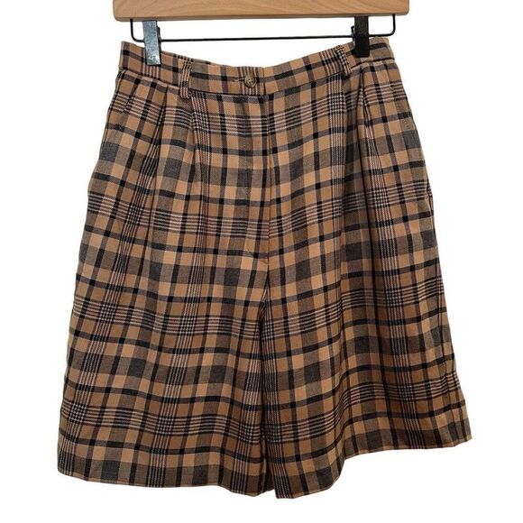 Pendleton Plaid Virgin Wool Shorts Size 8P - Picture 1 of 5